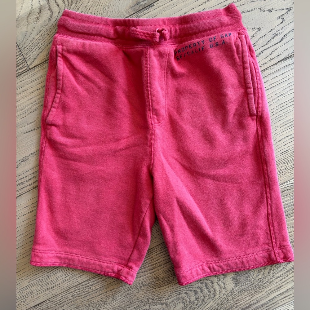 GAP Kids Boys Pull-On Fleece Drawcord Shorts, Size 12, Weathered Red Color